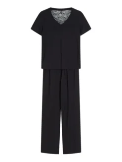Esotiq Piżama 45996 Czarny Regular Fit
