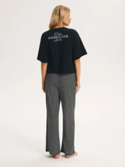 Esotiq Piżama 45915 Czarny Regular Fit