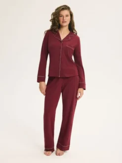 Esotiq Piżama 46070 Czerwony Regular Fit