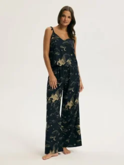 Esotiq Piżama 43925 Granatowy Regular Fit