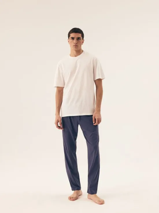Esotiq Piżama 43030 Granatowy Regular Fit