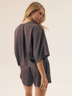 Esotiq Piżama 43346 Szary Regular Fit