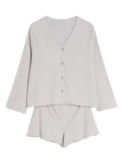 Esotiq Piżama 44059 Żółty Regular Fit