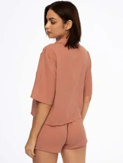 Esotiq Piżama 41493-39X Różowy Regular Fit