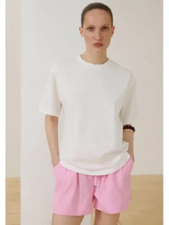Estro T-Shirt ER00119733 Biały Oversize
