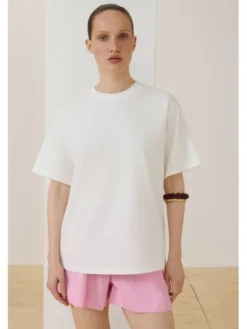 Estro T-Shirt ER00119733 Biały Oversize