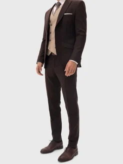 Evenemen Garnitur Kast Brown Brązowy Slim Fit