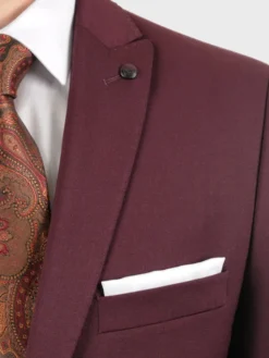 Evenemen Garnitur SLIVEN Bordowy Slim Fit