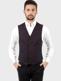 Evenemen Kamizelka DOMINION Granatowy Slim Fit