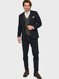 Evenemen Marynarka Paradiso Granatowy Slim Fit