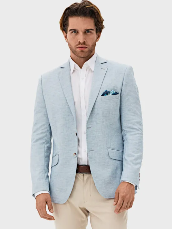 Evenemen Marynarka Passa Niebieski Slim Fit