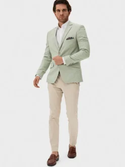 Evenemen Marynarka Passa Zielony Slim Fit