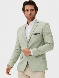 Evenemen Marynarka Passa Zielony Slim Fit