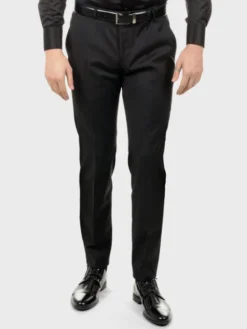 Evenemen Spodnie garniturowe KAST Czarny Slim Fit