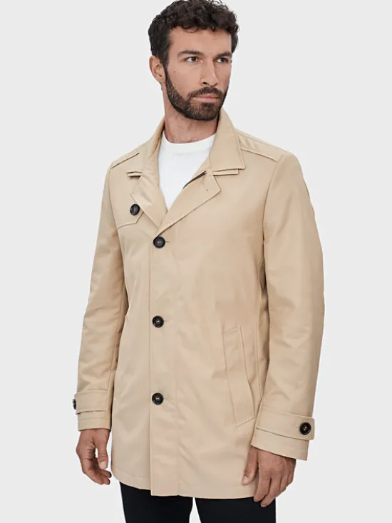 Evenemen Trencz LEONE CAMEL Beżowy Slim Fit