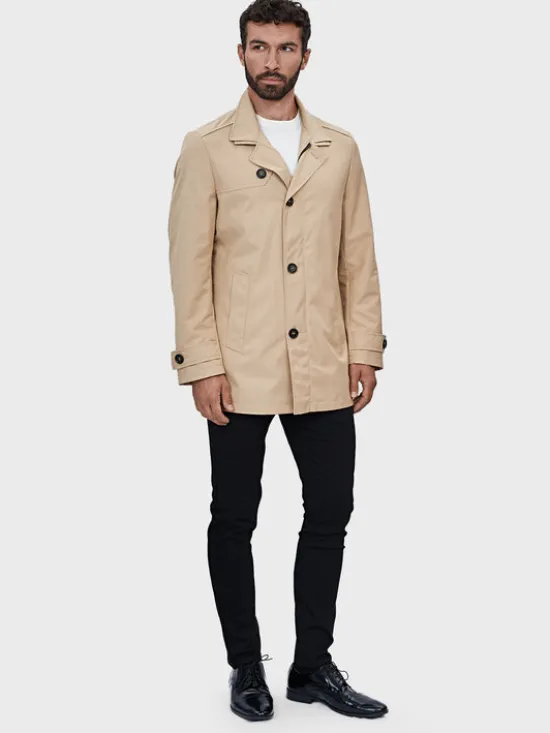 Evenemen Trencz LEONE CAMEL Beżowy Slim Fit