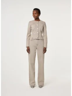 Fabienne Chapot Marynarka 6182-1256-98 Beżowy Slim Fit