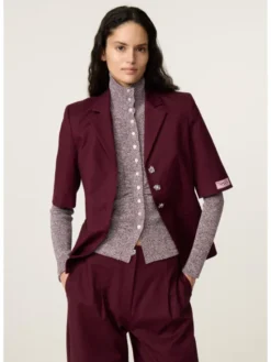 Fabienne Chapot Marynarka 6861-1853-102 Bordowy Regular Fit