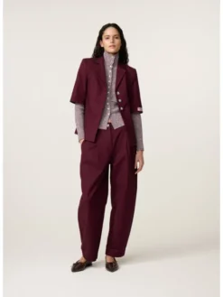 Fabienne Chapot Marynarka 6861-1853-102 Bordowy Regular Fit
