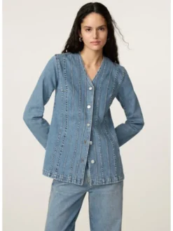 Fabienne Chapot Marynarka 6980-1867-98 Niebieski jasny Regular Fit