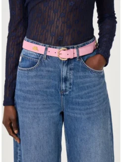 Fabienne Chapot Pasek Studded Marina Belt Różowy