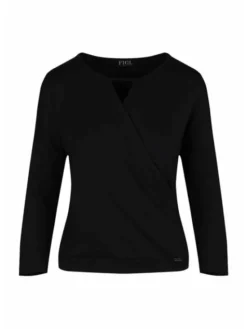 FIGL Bluzka M710 Czarny Regular Fit