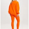 FIGL Komplet bluza i legginsy M1018 Pomarańczowy Regular Fit
