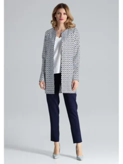 FIGL Płaszcz M551 Kolorowy Regular Fit