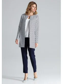 FIGL Płaszcz M551 Kolorowy Regular Fit
