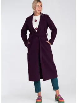 FIGL Płaszcz przejściowy M1243 Fioletowy Regular Fit
