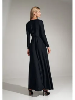 FIGL Sukienka M727 Czarny Regular Fit