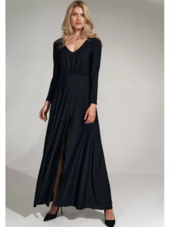 FIGL Sukienka M727 Czarny Regular Fit