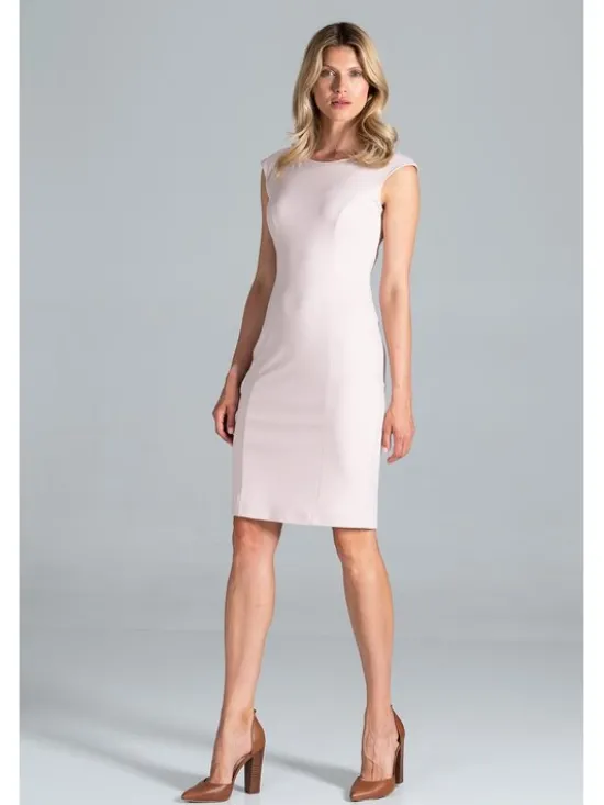 FIGL Sukienka M834 Różowy Slim Fit