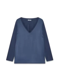 Fiorella Rubino Bluzka G251L008563N034 Niebieski Regular Fit