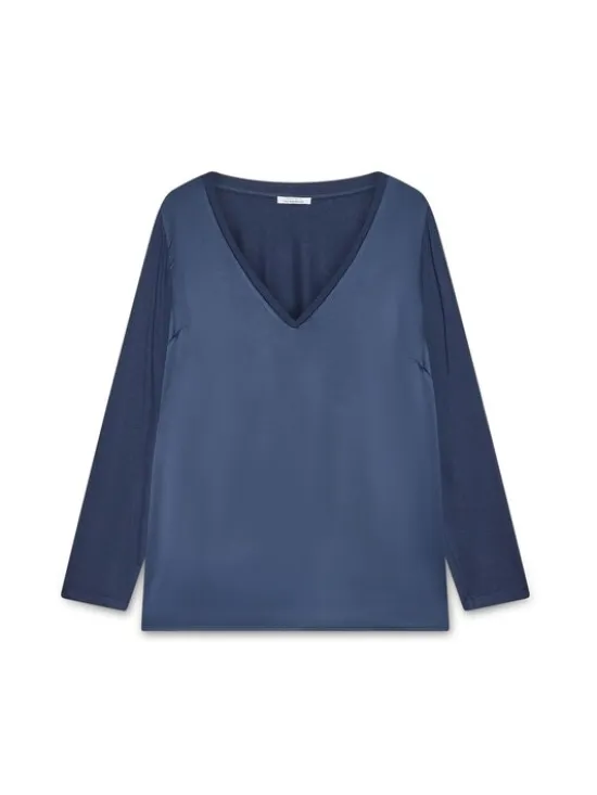 Fiorella Rubino Bluzka G251L008563N034 Niebieski Regular Fit
