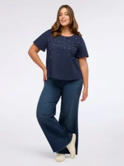 Fiorella Rubino Jeansy P407T004903N034 Niebieski A-Line Fit
