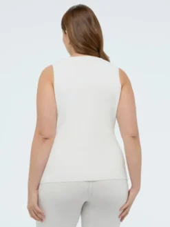 Fiorella Rubino Kamizelka M089L008362N011 Biały Regular Fit