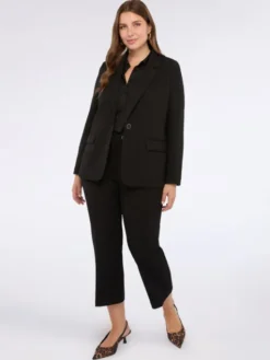 Fiorella Rubino Marynarka Q529T000212N033 Czarny A-Line Fit