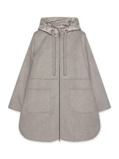 Fiorella Rubino Płaszcz zimowy 0003T000350N013 Szary A-Line Fit
