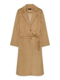 Fiorella Rubino Płaszcz zimowy 0039T000346N012 Kremowy Regular Fit