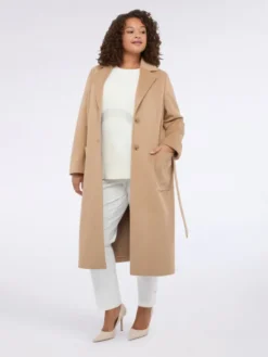Fiorella Rubino Płaszcz zimowy 0039T000346N012 Kremowy Regular Fit