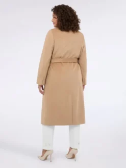 Fiorella Rubino Płaszcz zimowy 0039T000346N012 Kremowy Regular Fit