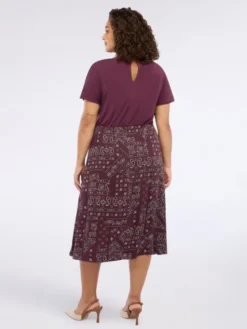 Fiorella Rubino Sukienka wieczorowa 7037T001720N0Z6 Bordowy A-Line Fit