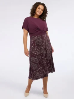 Fiorella Rubino Sukienka wieczorowa 7037T001720N0Z6 Bordowy A-Line Fit