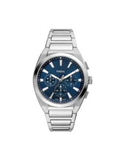 Fossil Zegarek Everett Chronograph FS6104 Srebrny