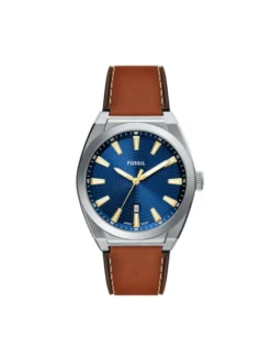 Fossil Zegarek Everett FS6115 Brązowy