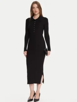 French Connection Sukienka dzianinowa 71ZJB Czarny Slim Fit