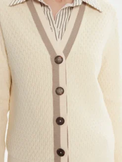 Gant Kardigan 4805343 Écru Regular Fit