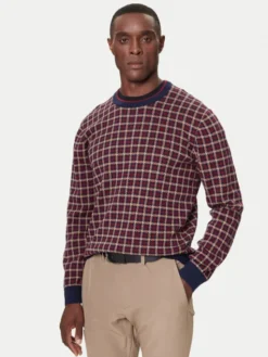 Gant Sweter 8050253 409 Bordowy Regular Fit