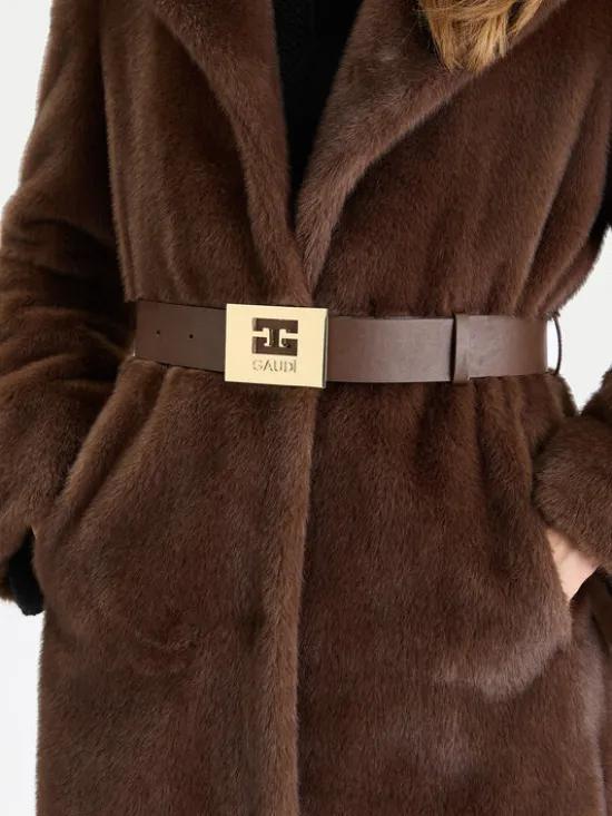 Gaudi Futro 521FD39003 Brązowy Regular Fit